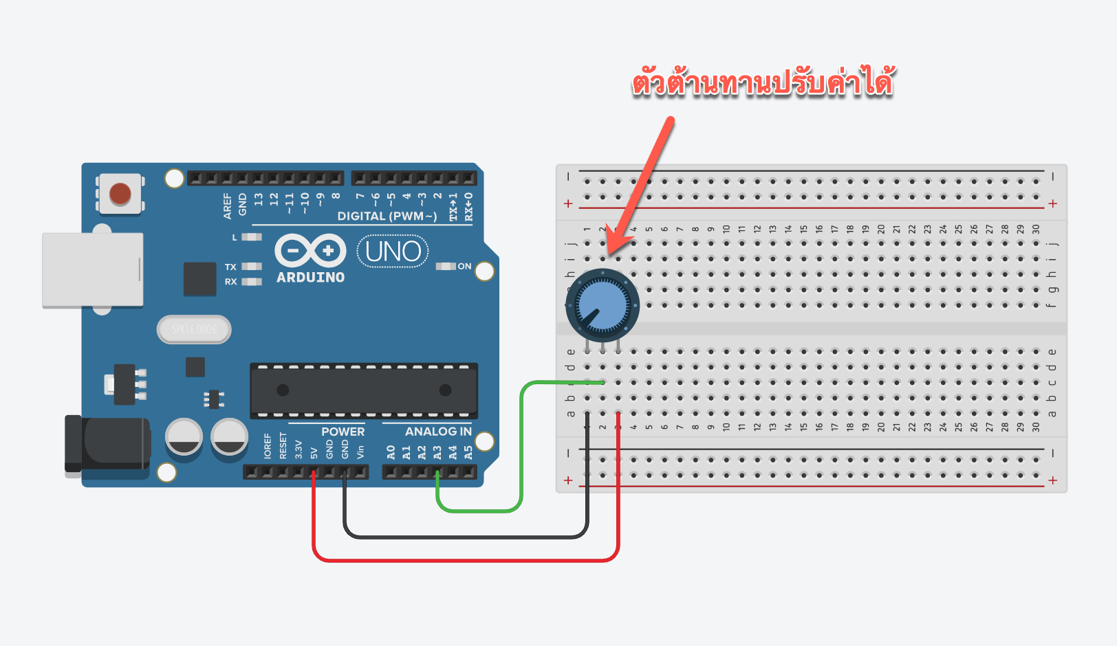 Arduino ตอน8 วิธีใช้ Analog input ใน arduino